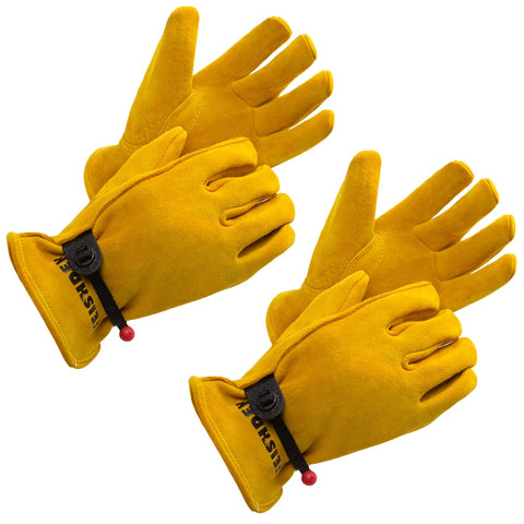 FEISHDEK guantes infantiles amarillo vista frontal protección