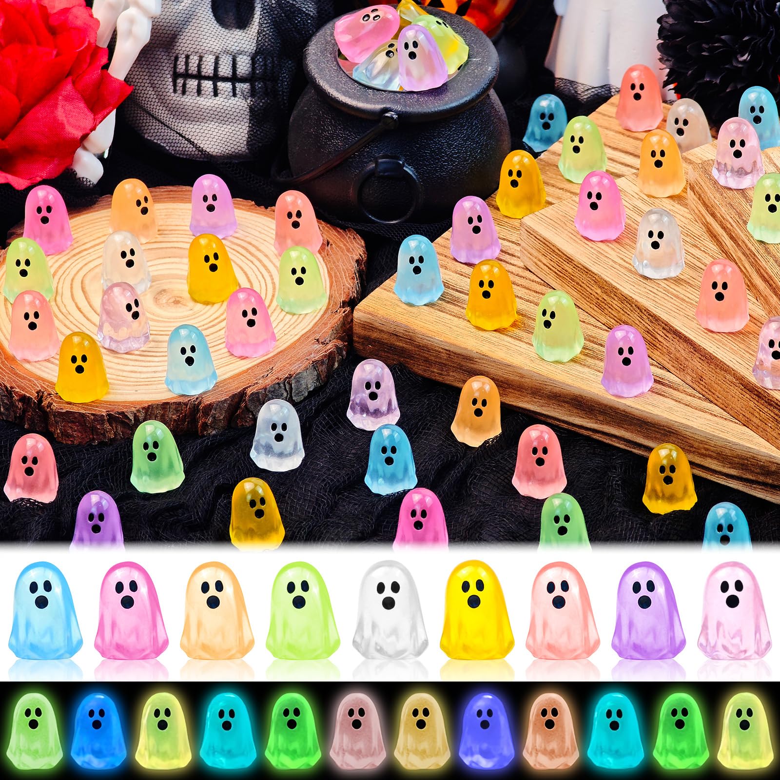 Feivando figuras usadas en centro de mesa para decoración de Halloween