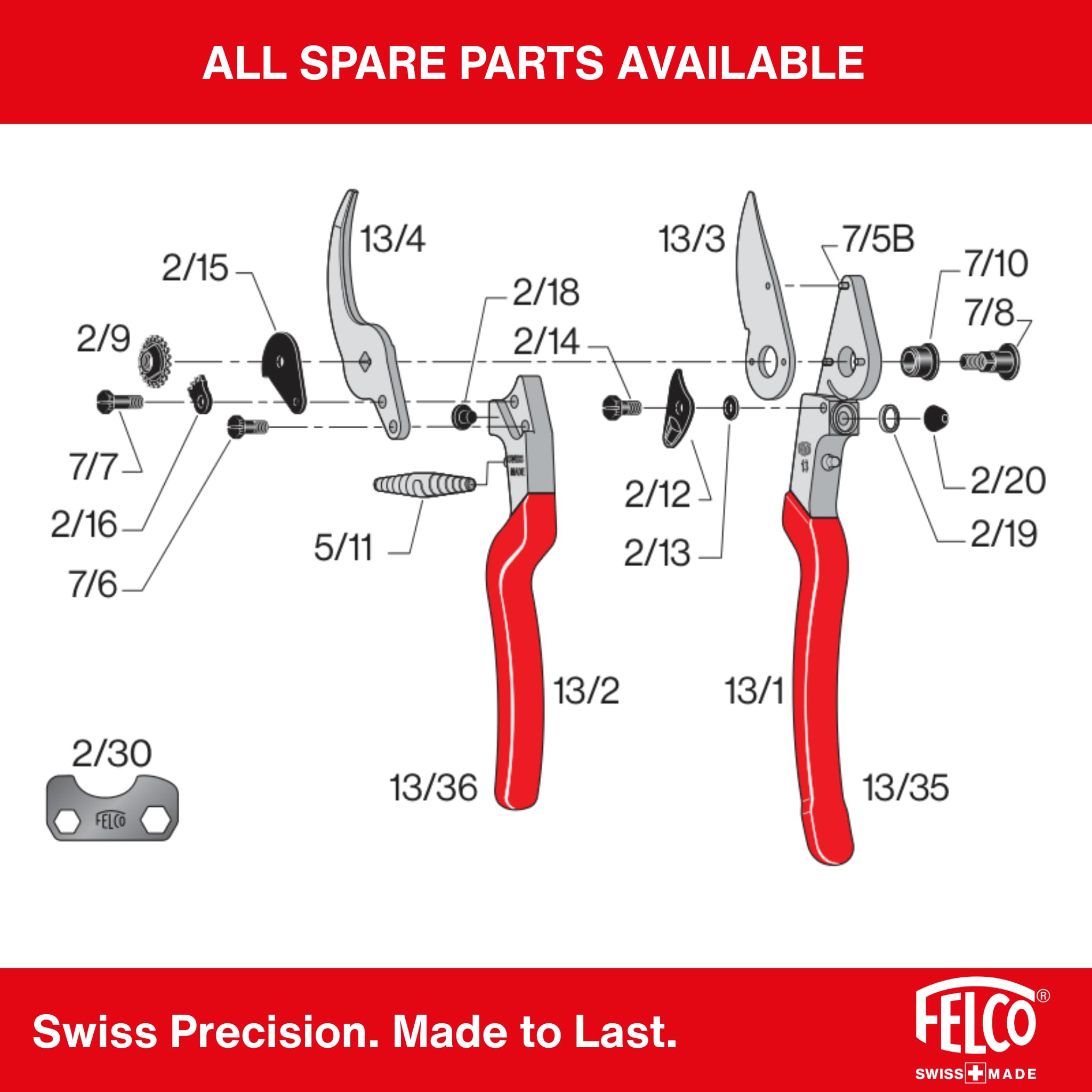 FELCO F-13 demostración de corte hasta 30 mm para ramas medianas