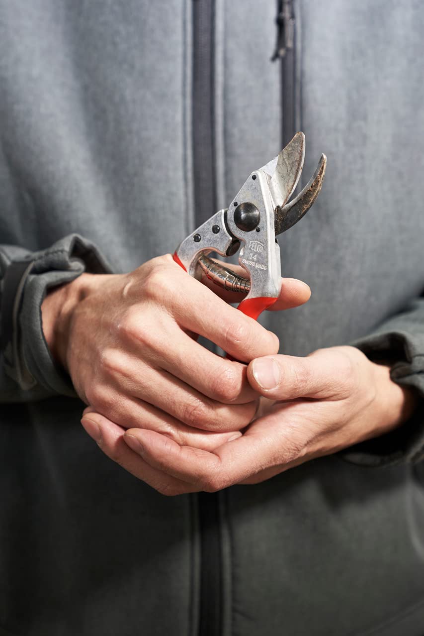 FELCO F14 podando ramas en jardín proporciona cortes limpios y eficaces