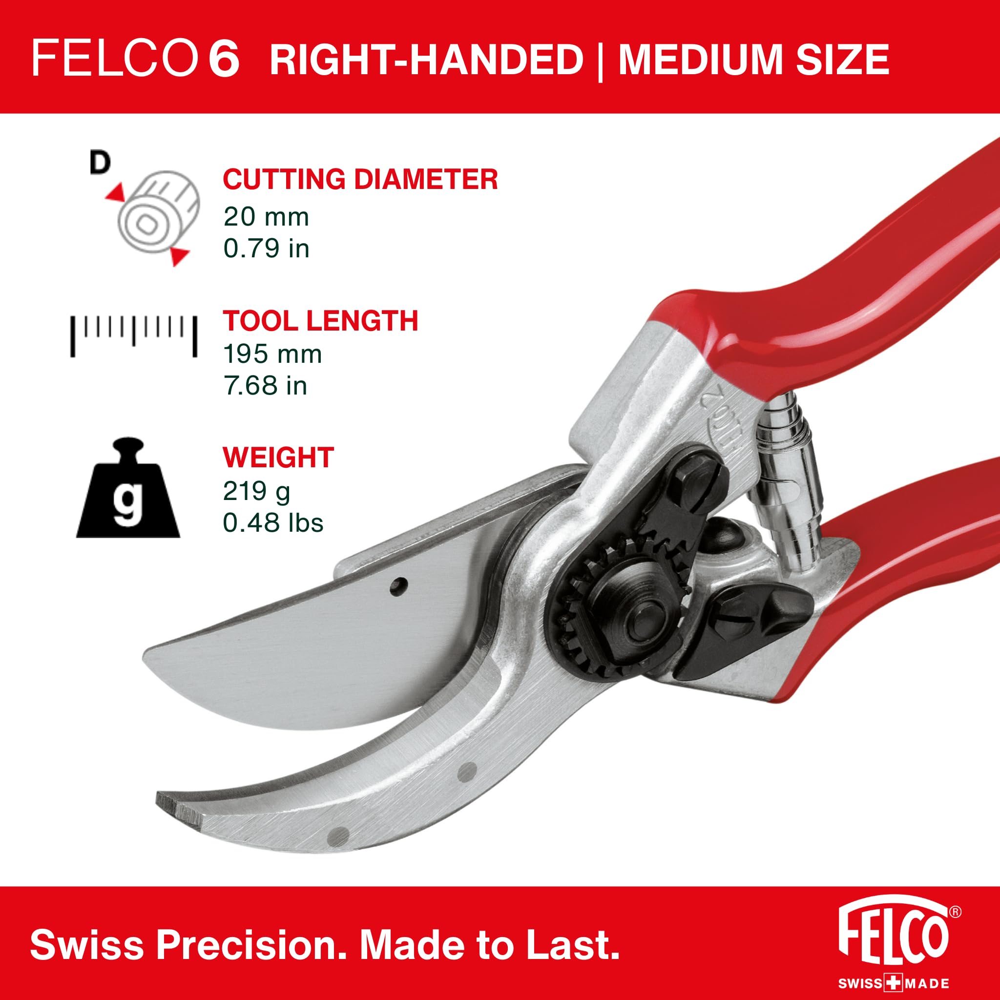FELCO F6 cortahilos y ranura anti-savia para limpieza eficiente