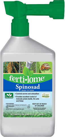ferti-lome vista frontal del envase 32 oz listos para rociar, práctico y seguro
