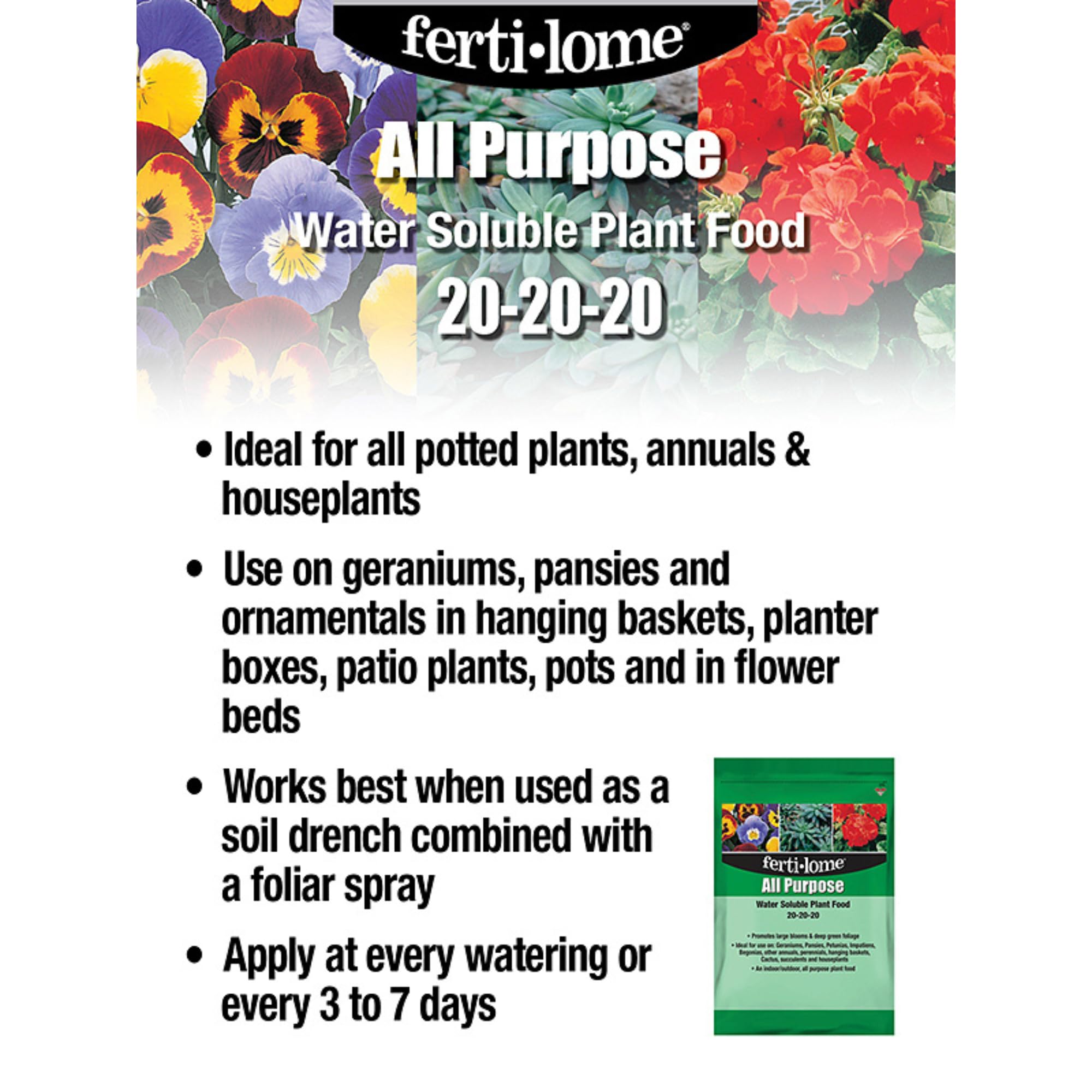 ferti-lome aplicado en plantas con flores más coloridas y saludables