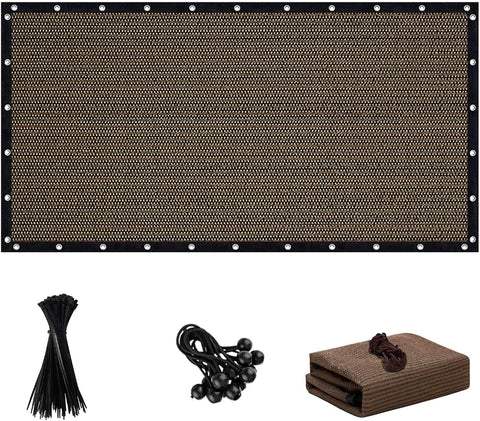 FFKQBH vista frontal de la lona 12x12, protección solar clara