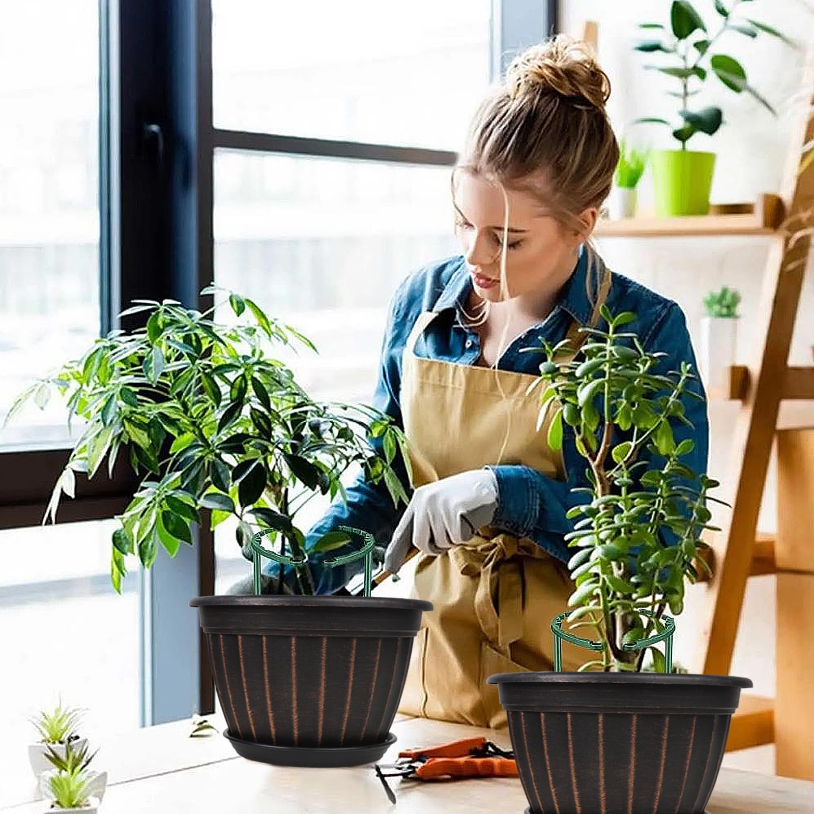 FGstyle maceta en uso con hierbas demostrando facilidad de cultivo urbano