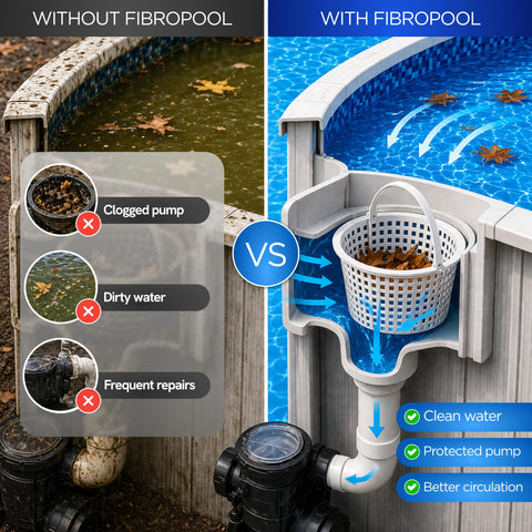 FibroPool textura del plástico durable, resistencia a químicos