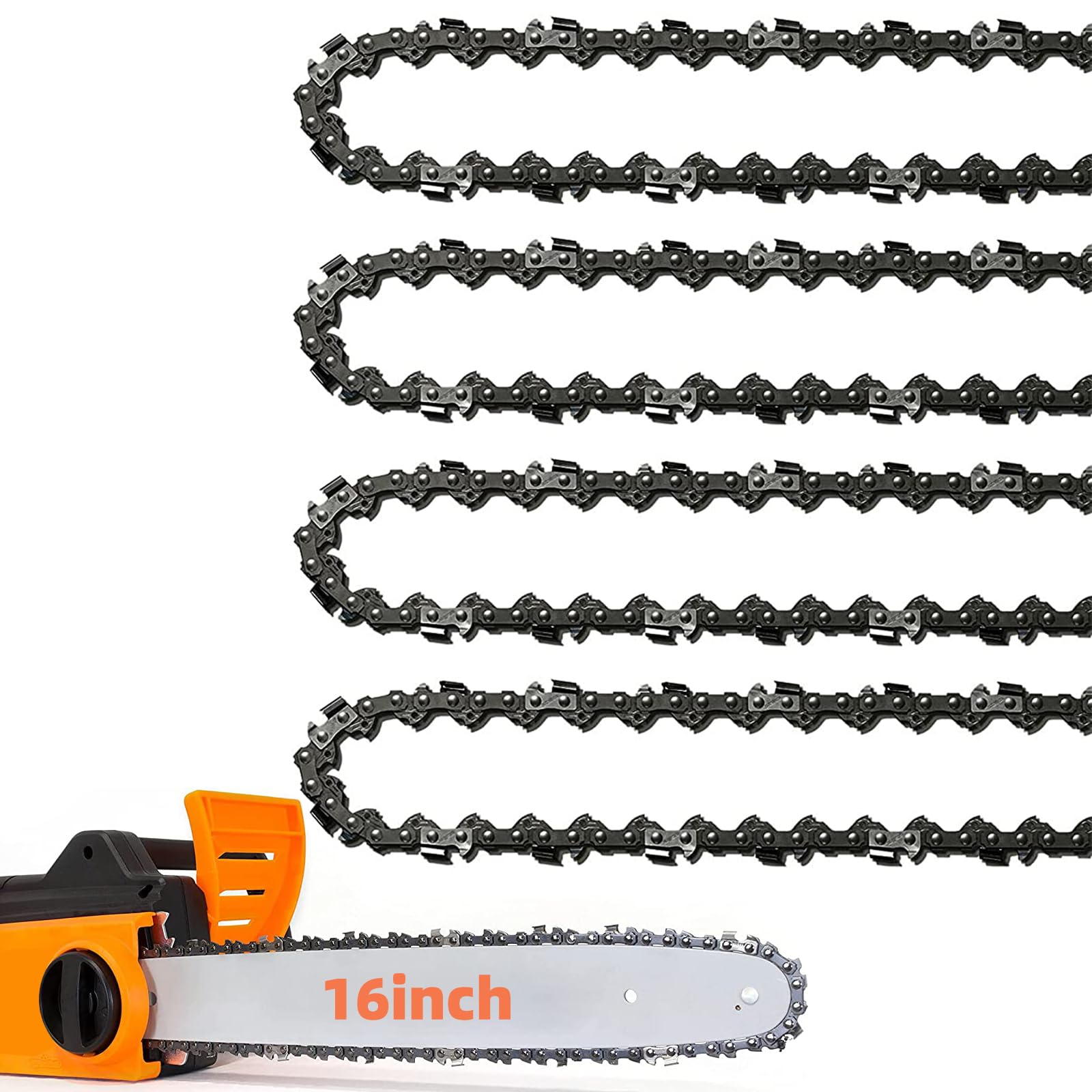 Fifchall vista frontal del pack de 4 cadenas para reposición, lista para instalar