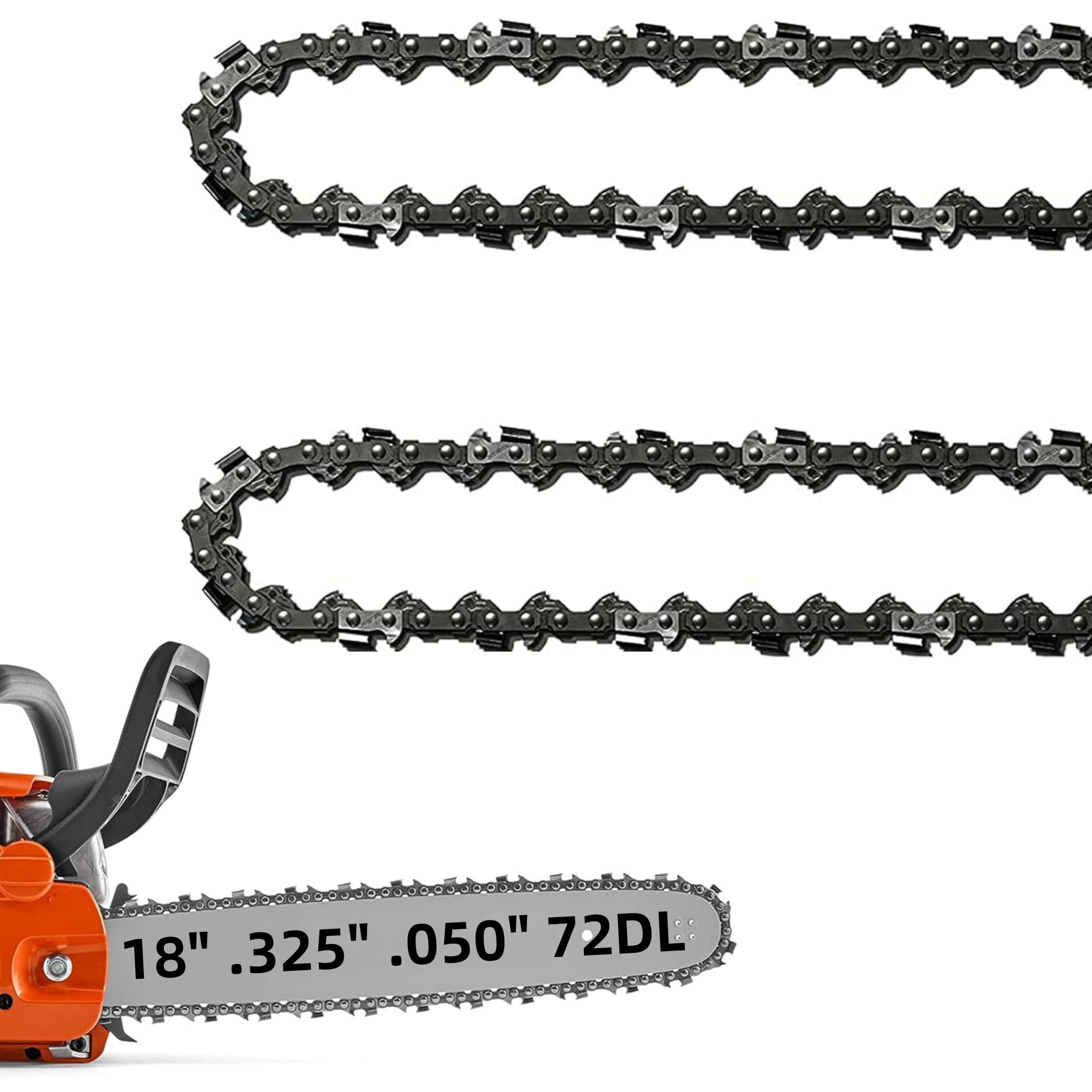 Fifchall paquete frontal de 2 cadenas 18 pulgadas, repuesto duradero