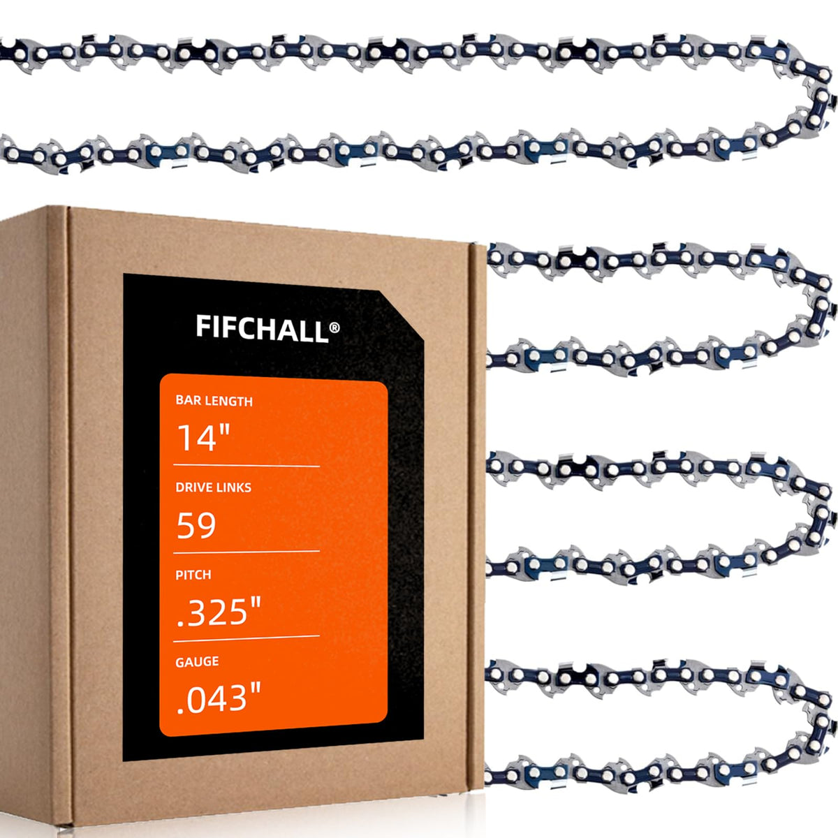 Fifchall frente del paquete de 4 cadenas, reemplazo listo para uso