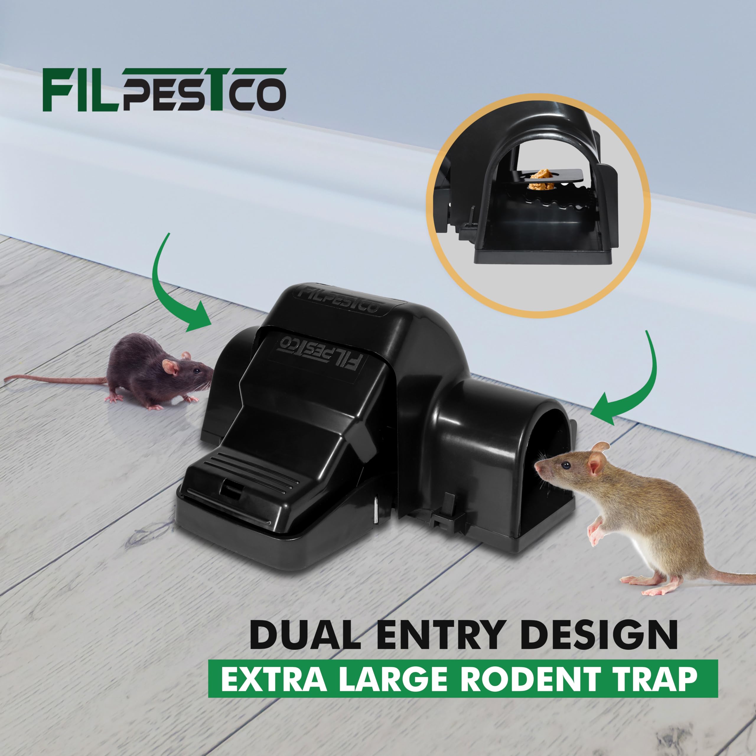 Filpestco trampa instalada en cocina demostrando uso seguro y discreto