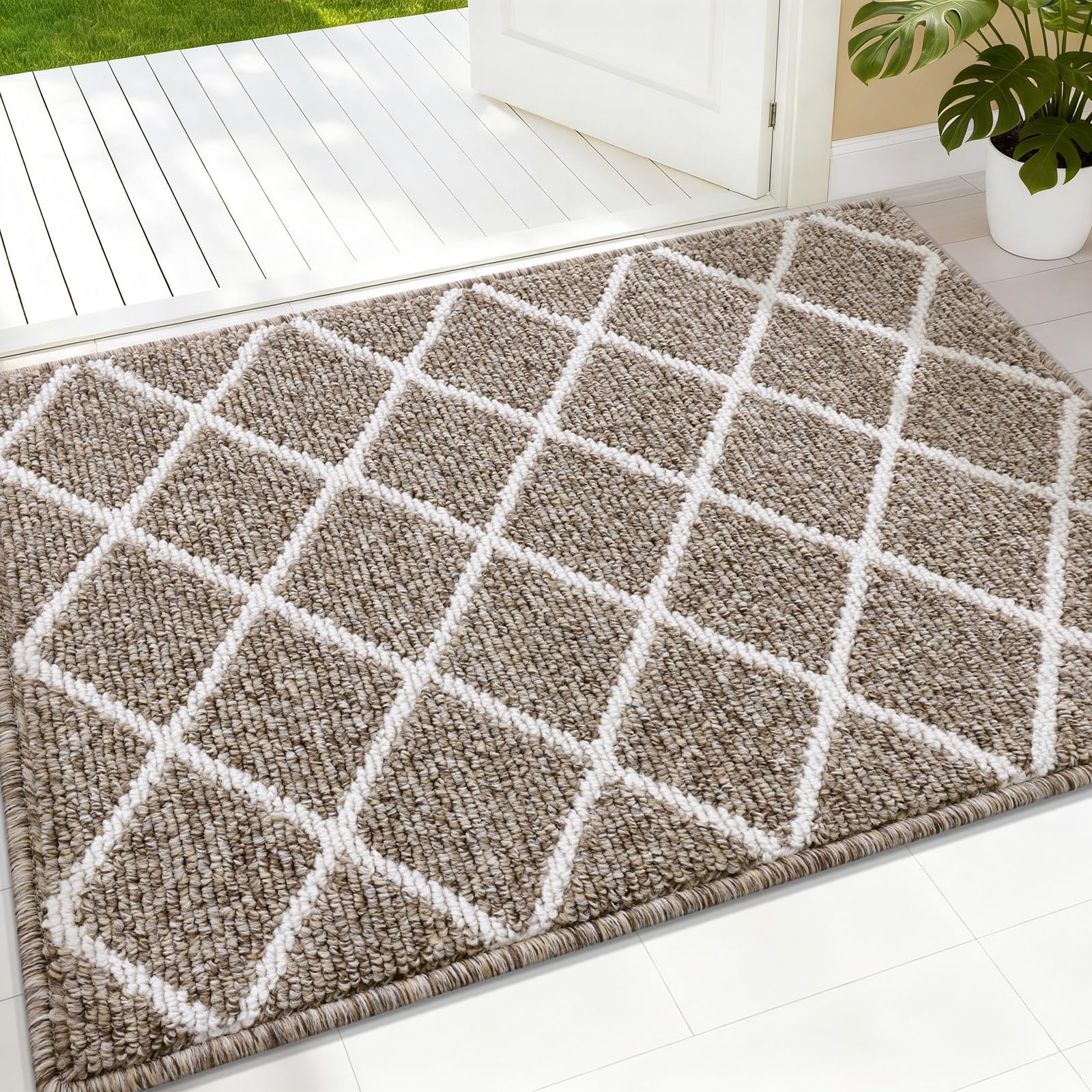 Finchitty felpudo frontal 36x24 khaki protegiendo suelo