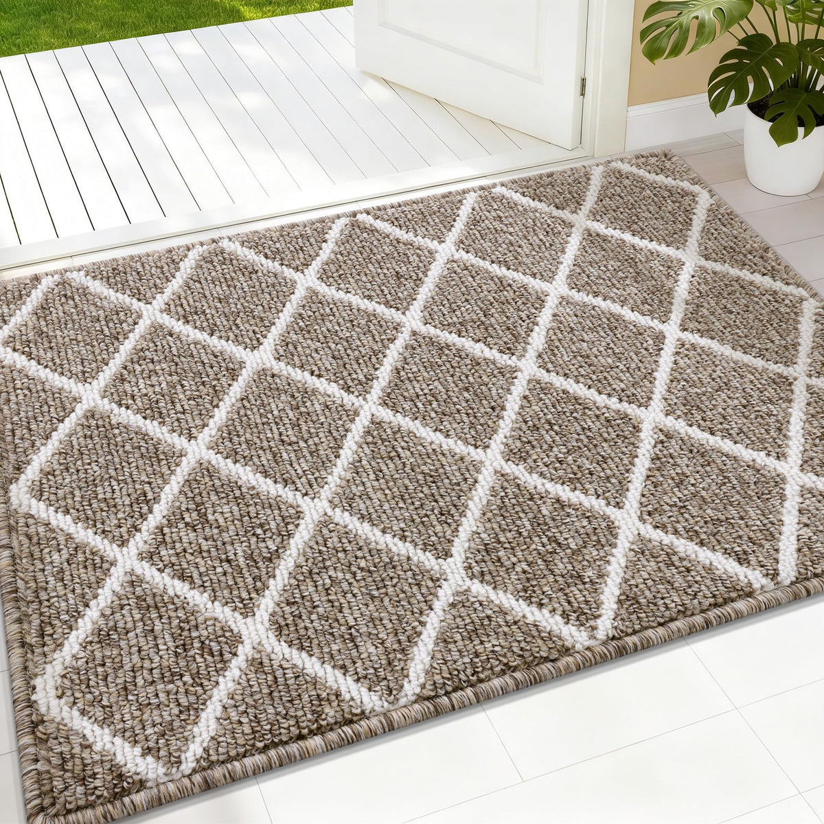 Finchitty felpudo frontal 36x24 khaki protegiendo suelo