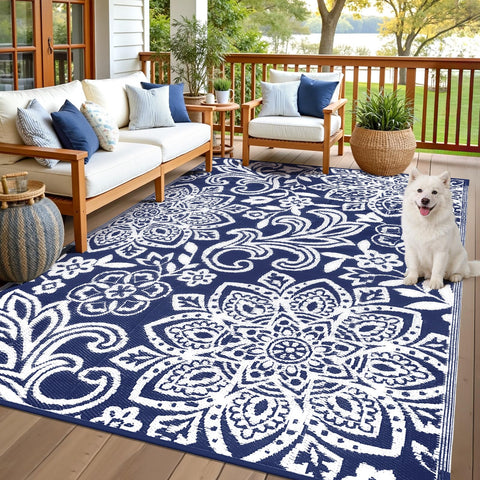 Findosom alfombra frontal 6x9 mandala, aporta estilo y protección exterior