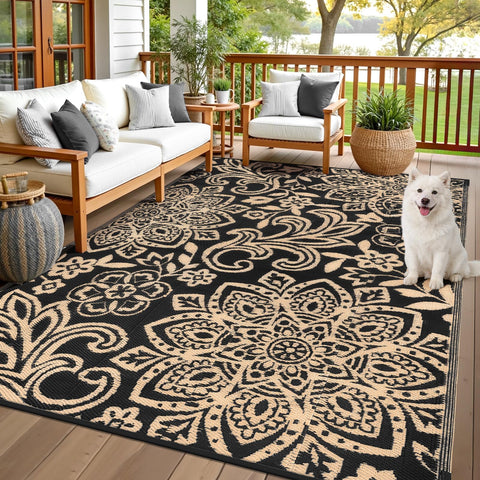 Findosom alfombra frontal mandala con estética resistente y color duradero
