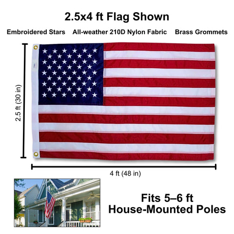 Fine Line Flag cabecilla engrosada y grommets de latón listos para montaje seguro