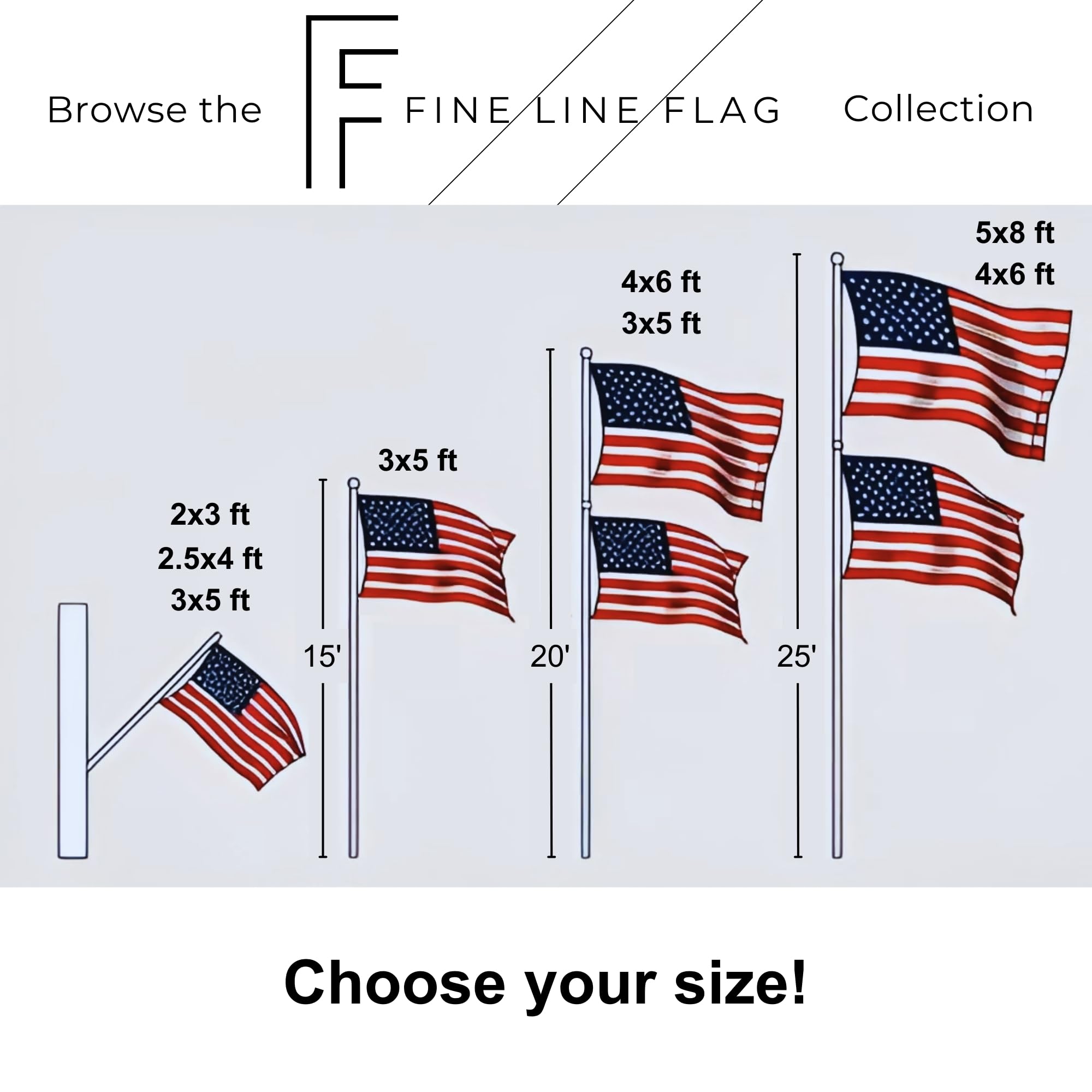 Fine Line Flag ojales de latón #2 resistentes a la corrosión