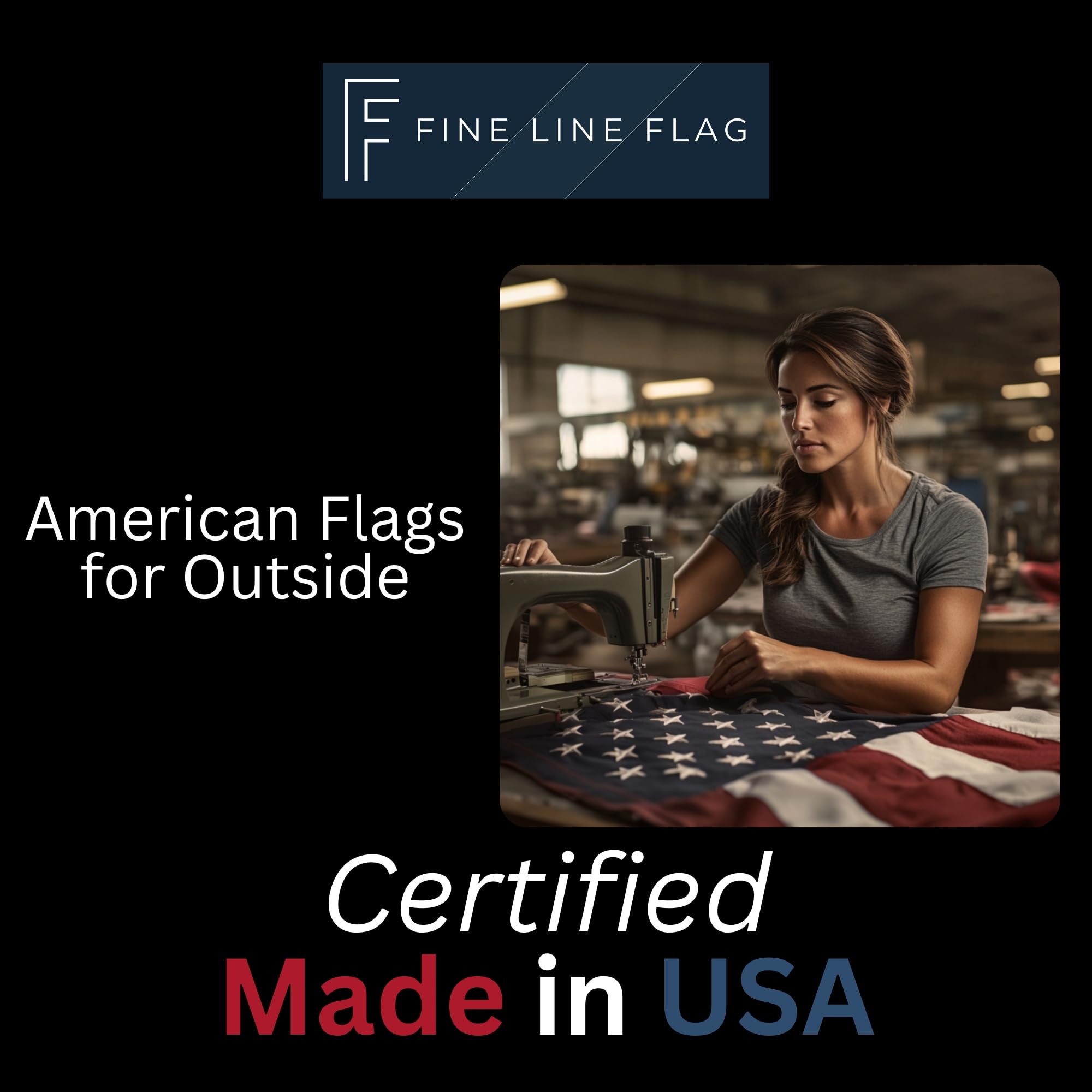 Fine Line Flag izada en popa de barco, ofrece presencia clara desde muelles