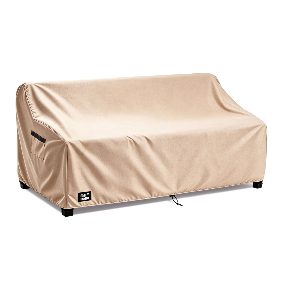 Finiboko vista frontal de funda para sofá 3 plazas protegiendo todo el mueble