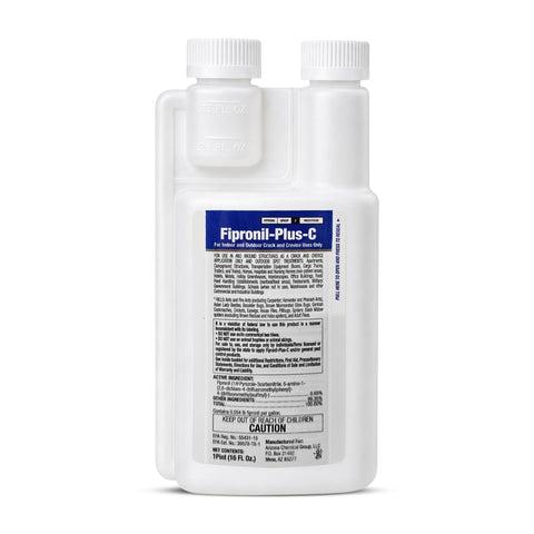 Fipronil-Plus-C frasco frente mostrando volumen y diseño, facilita identificación rápida