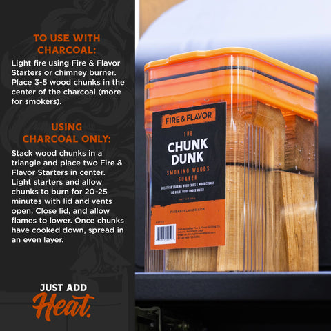 Fire & Flavor textura de hickory resaltando madera natural y sabor puro