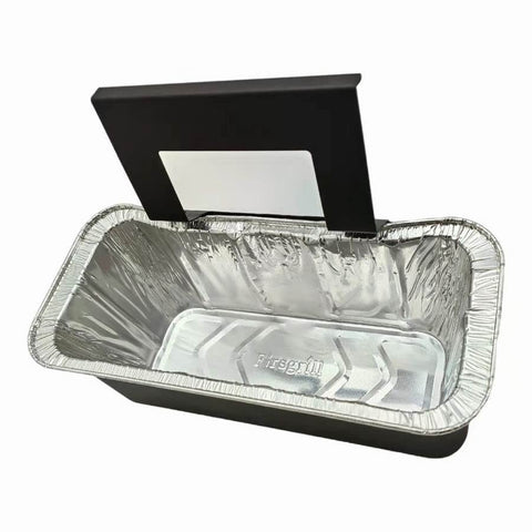 Firsgrill bandeja de aluminio detalle que facilita limpieza rápida