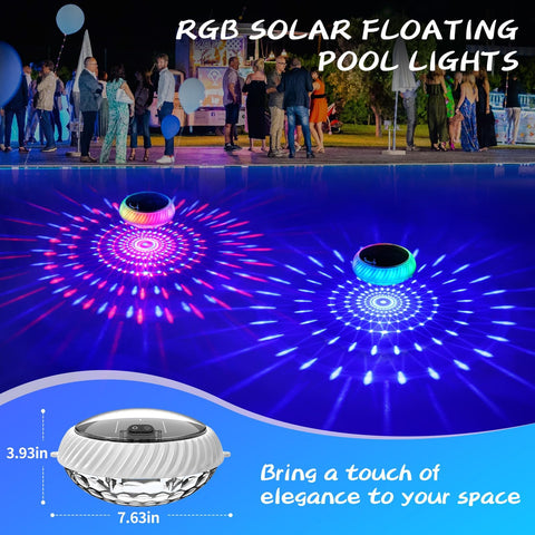 FirstE luces flotando en una fiesta nocturna aportando iluminación ambiental