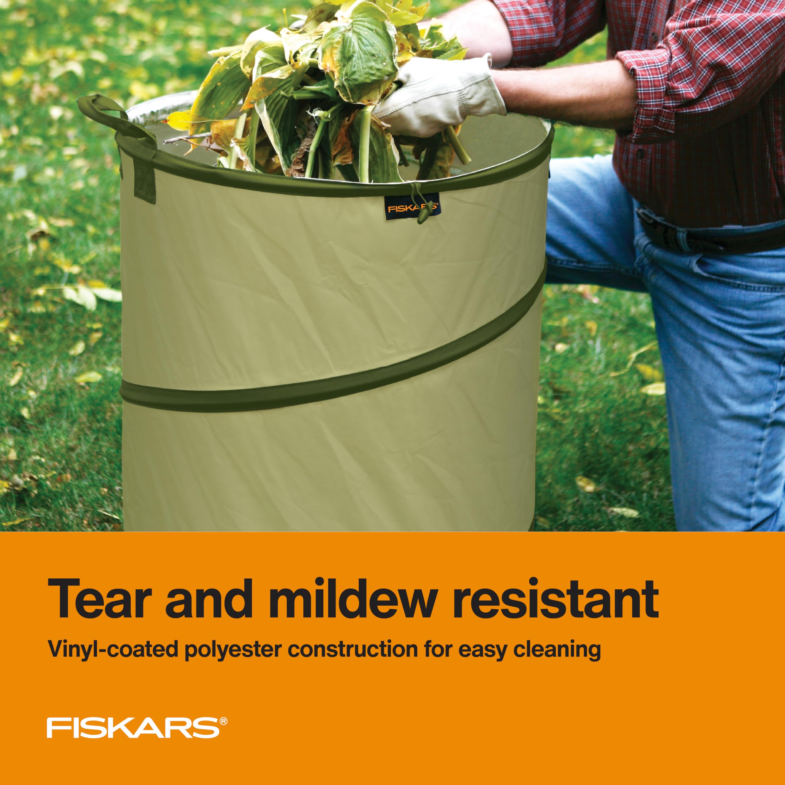 Fiskars asas resistentes para transporte cómodo y vuelco controlado