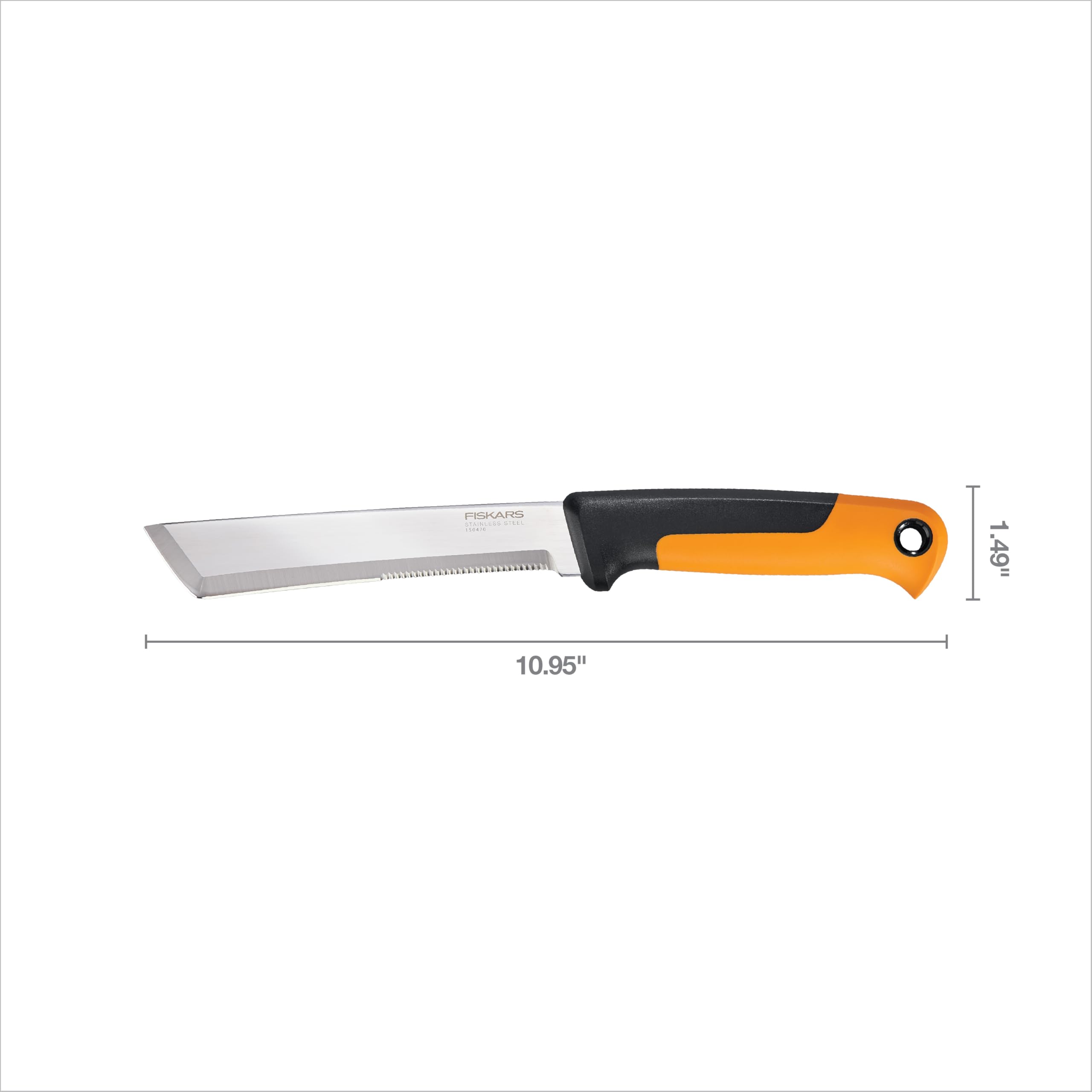 Fiskars cuchillo cortando brócoli demuestra eficacia en cosecha