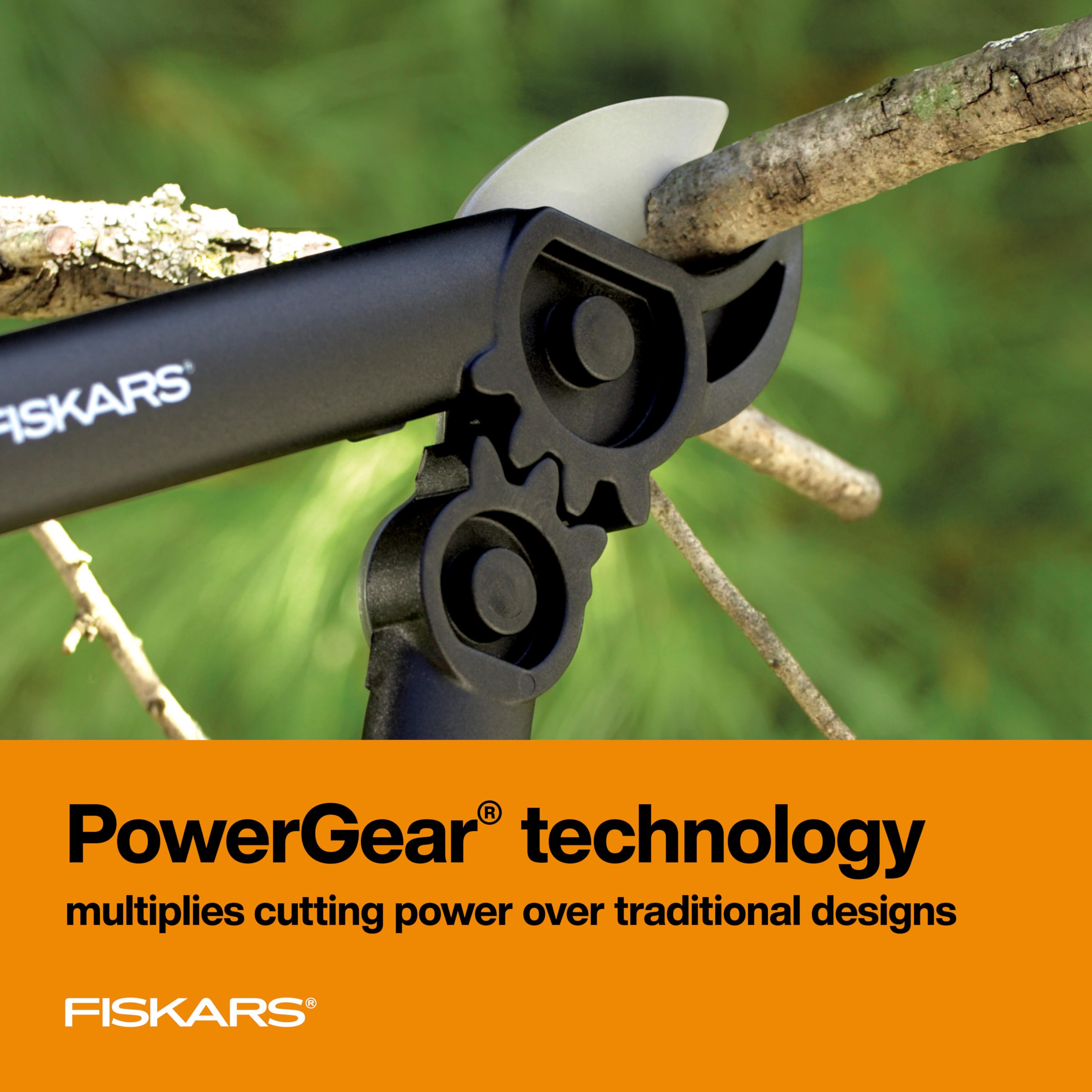 Fiskars primer plano de hoja anvil con corte limpio y menor fricción