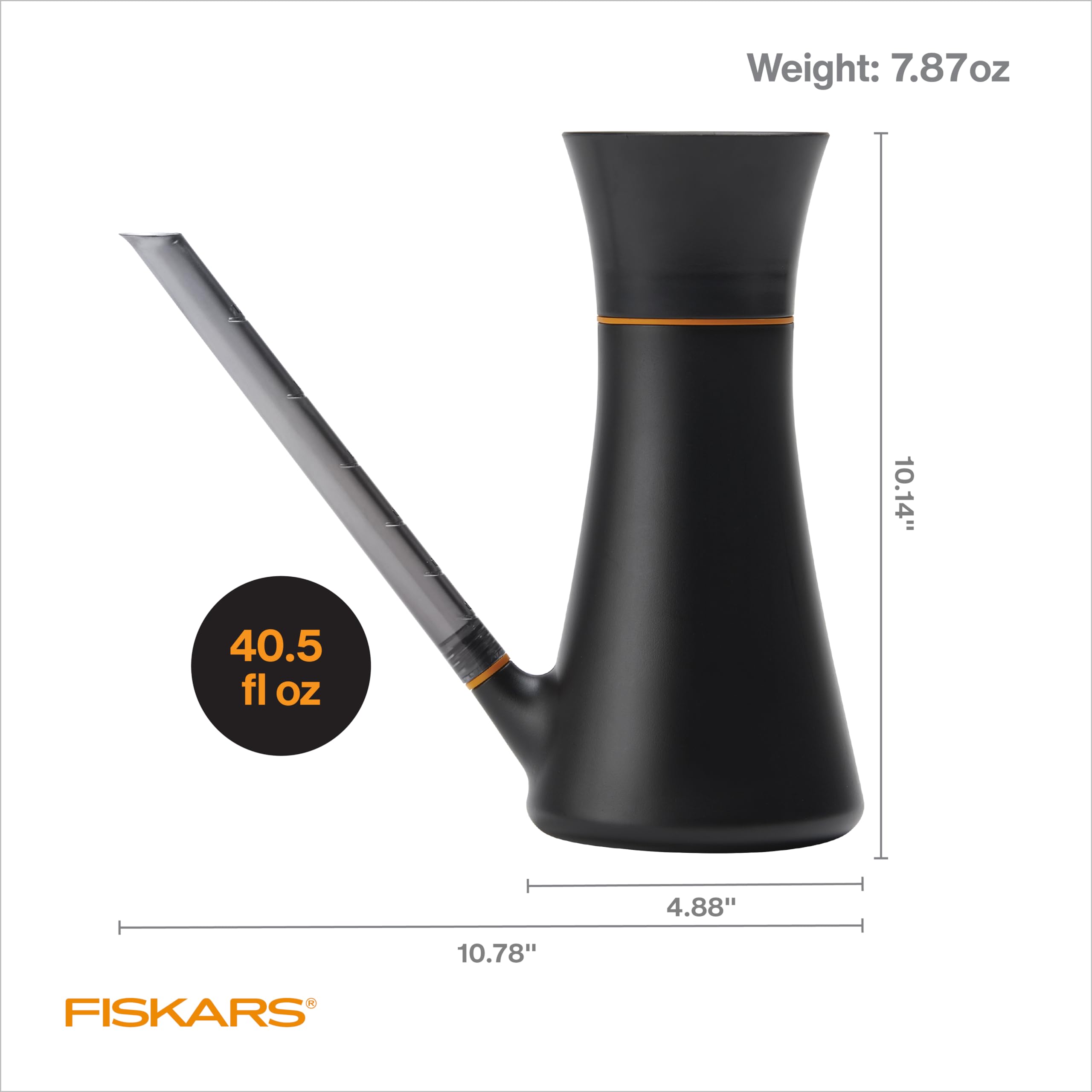 Fiskars boquilla translúcida con marcas, ayuda a medir con precisión