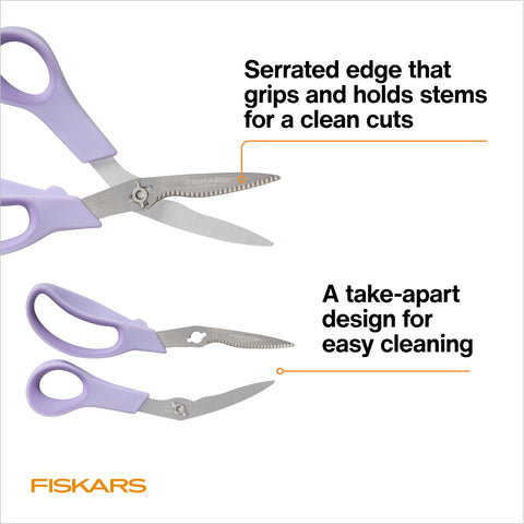 Fiskars en uso cosechando hierbas frescas con control y rapidez