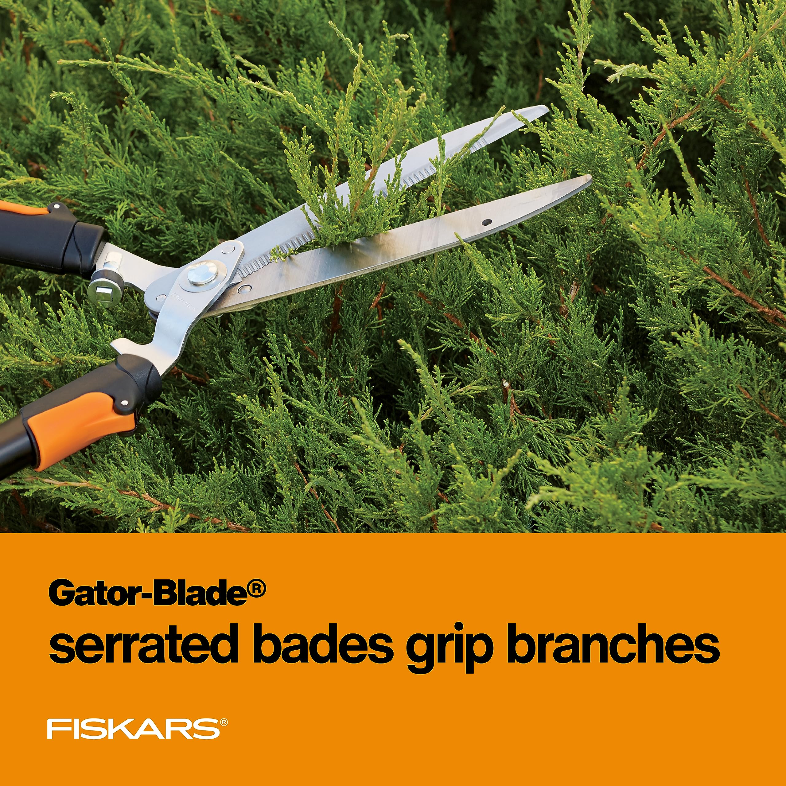 Fiskars mango telescópico con cierre Tight-Lock y agarre acolchado