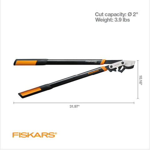 Fiskars mecanismo PowerGear2 mostrando engranajes que multiplican fuerza