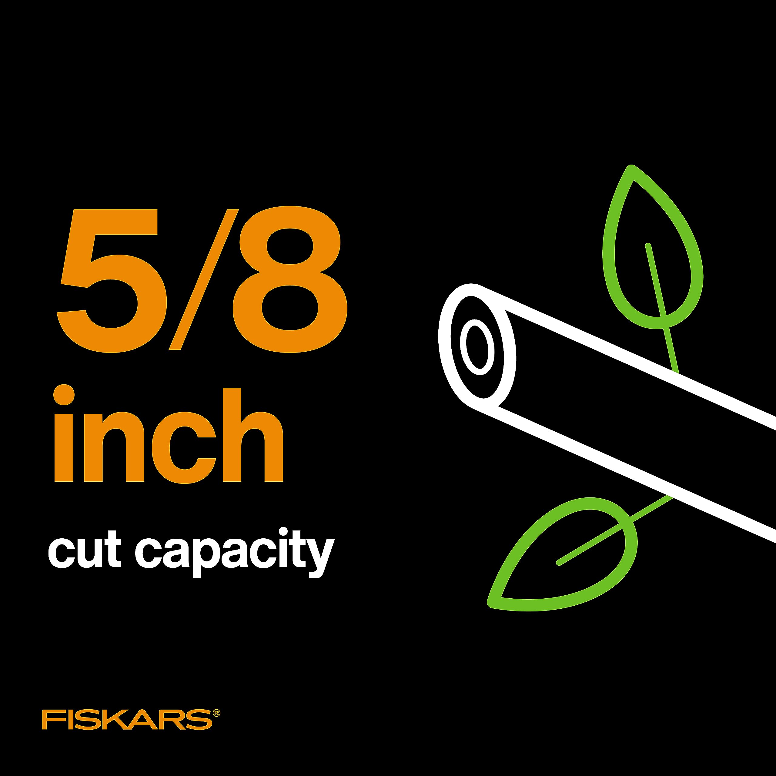 Fiskars herramienta junto a regla para comparar capacidad de corte