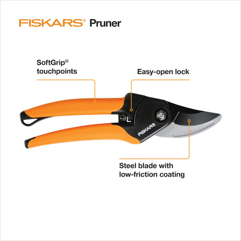 Fiskars detalle de hoja de acero endurecido para cortes precisos