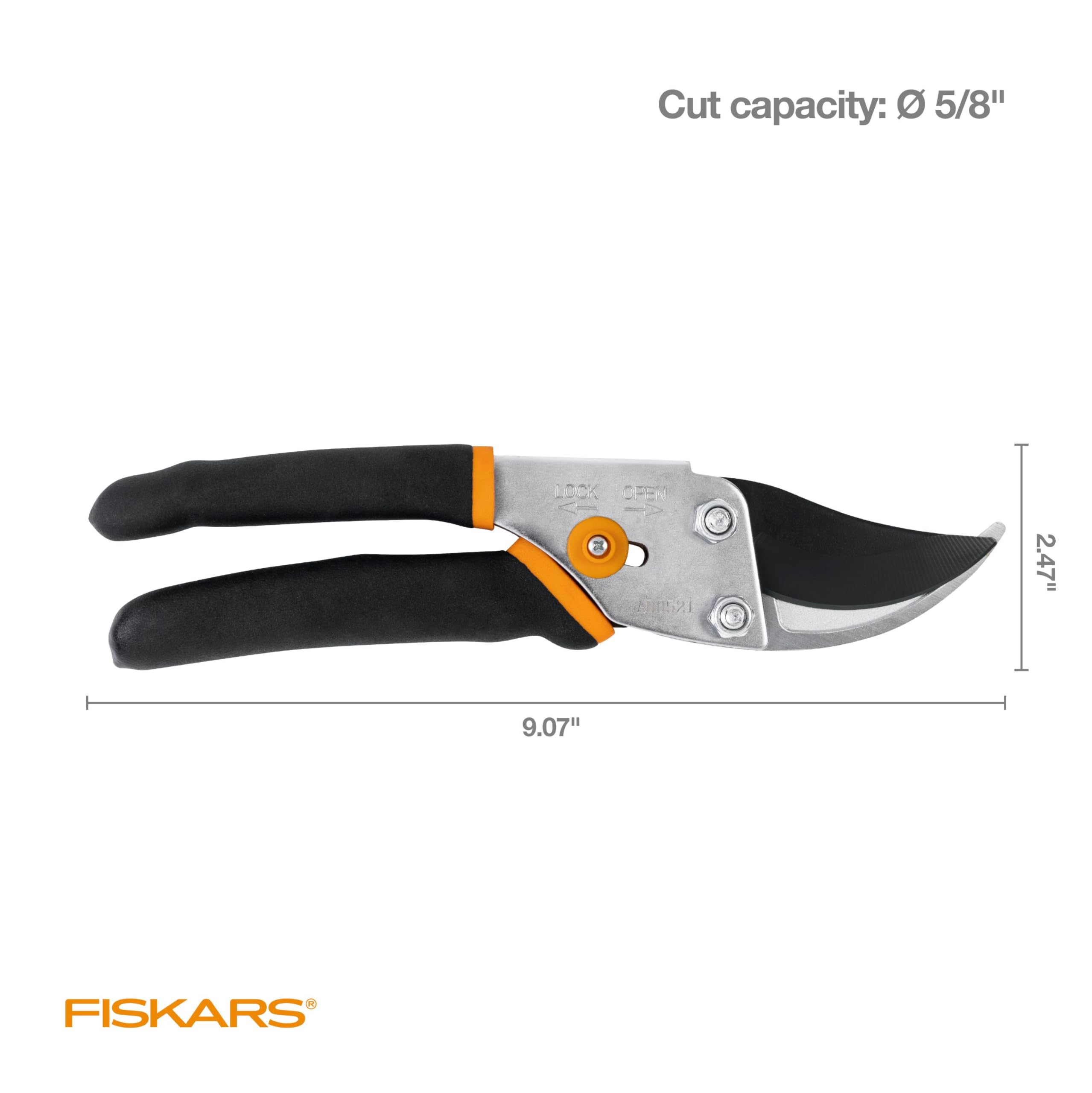 Fiskars comparación de tamaño para evaluar alcance de corte