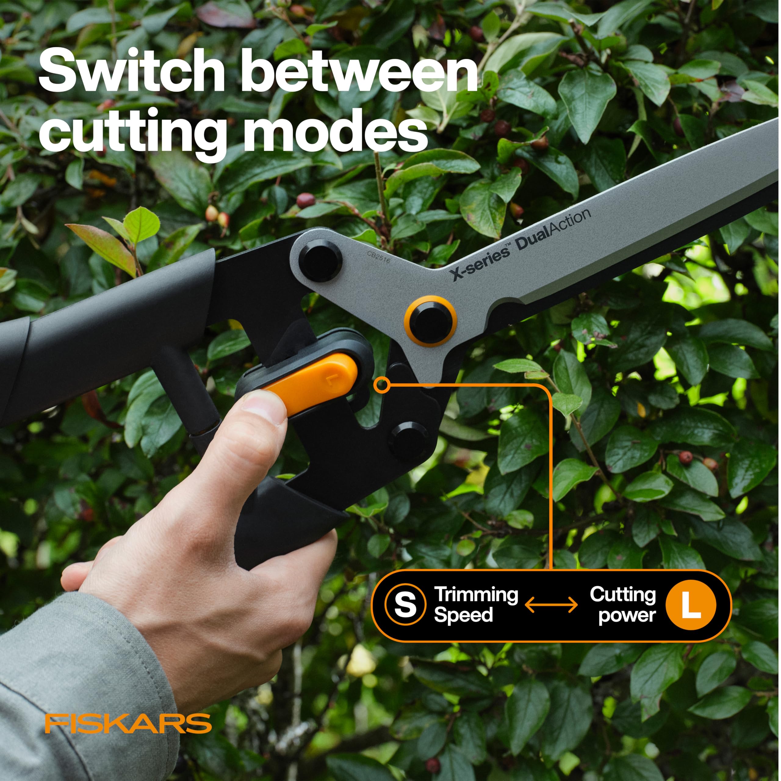 Fiskars mango SoftGrip mostrando agarre cómodo y menor fatiga