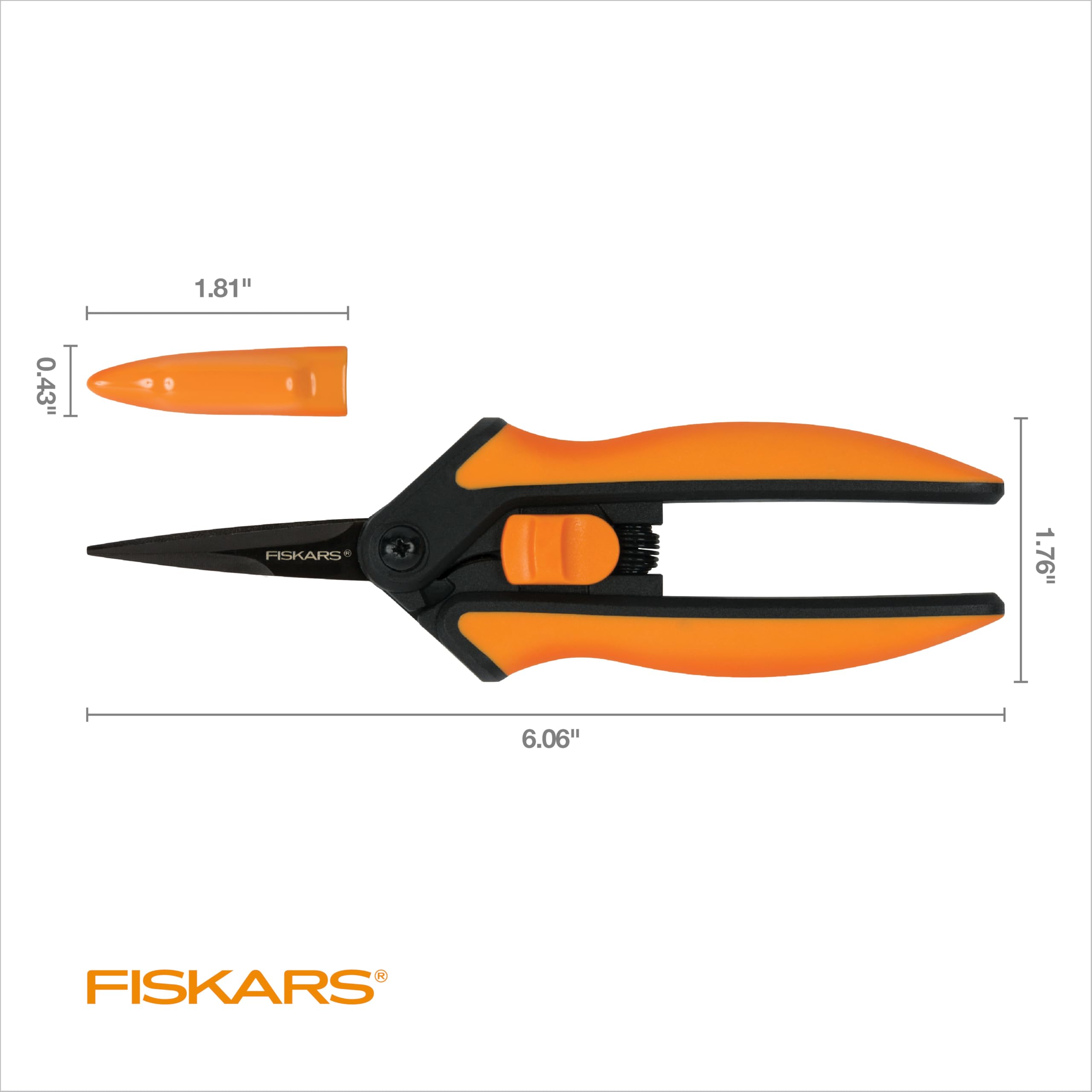 Fiskars mango SoftGrip imagen de textura que reduce fatiga al cortar