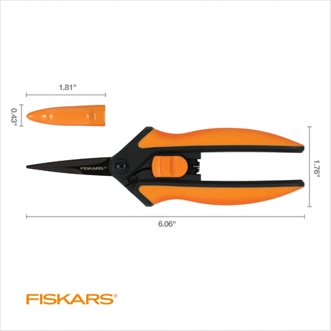 Fiskars mango SoftGrip imagen de textura que reduce fatiga al cortar