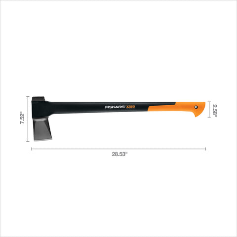 Fiskars X25 con funda protectora para transporte y seguridad