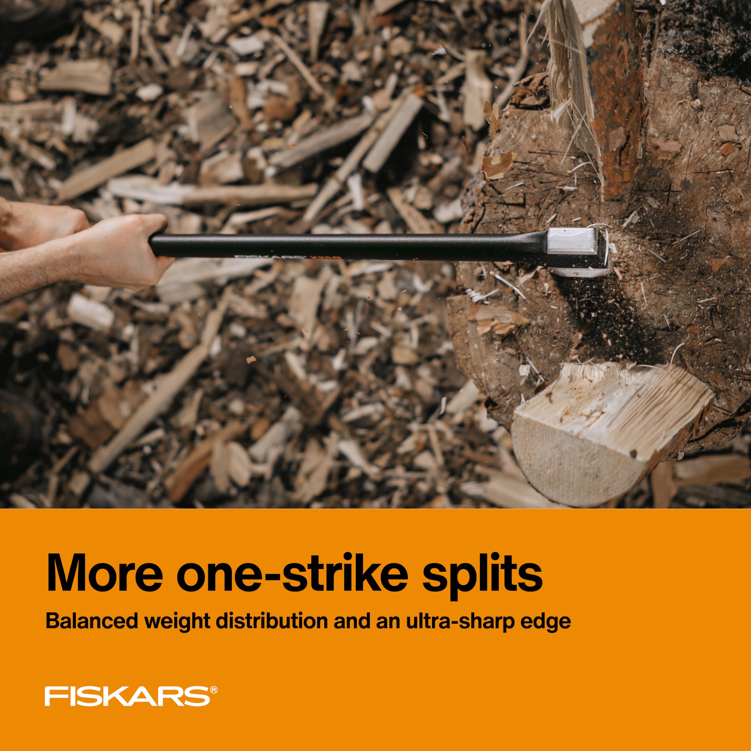 Fiskars X25 mango FiberComp absorbe impactos y mejora control