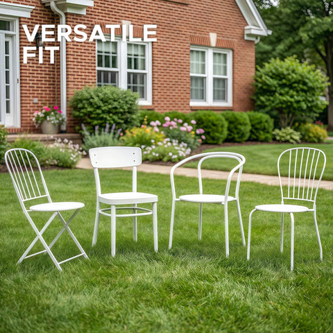 Fitfree set de cojines en jardín con mesa mostrando integración estética y ambiente cómodo