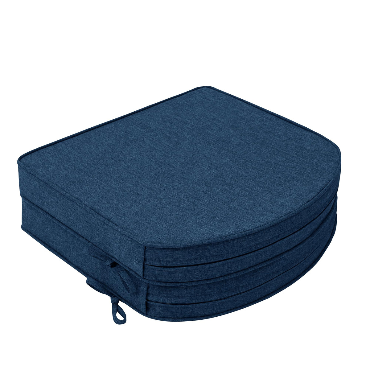 Fitfree vista frontal del cojín azul marino, aspecto elegante y resistente