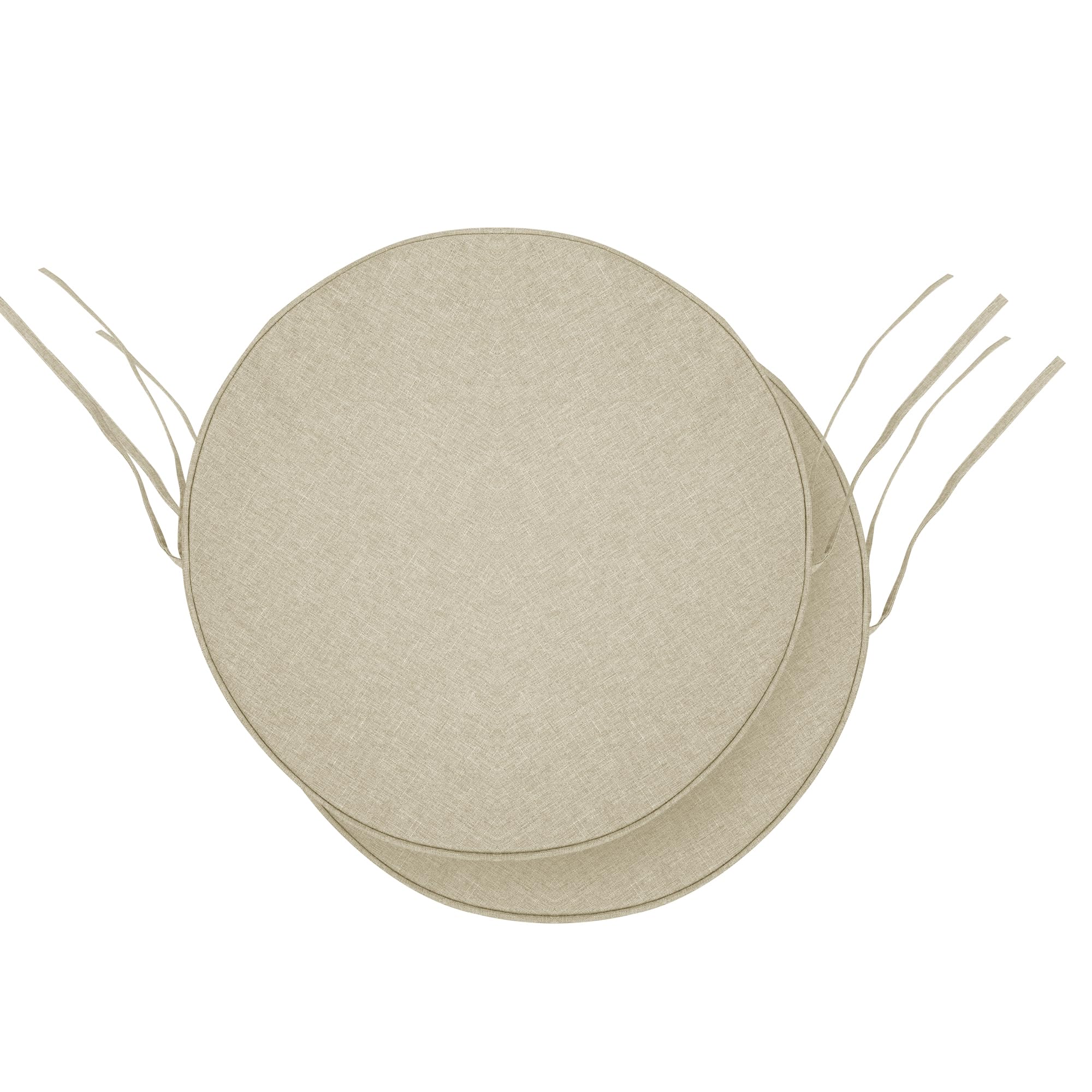 Fitfree vista frontal del cojín beige mostrando acabado resistente