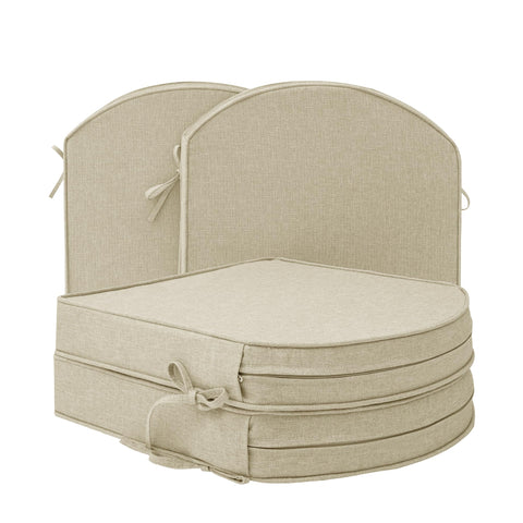 Fitfree vista frontal del paquete de cojines beige, aspecto profesional y protección