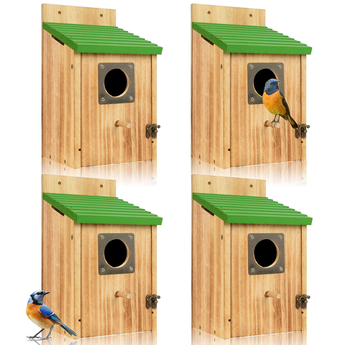 Fitraho vista frontal de casa para pájaros resistente al clima