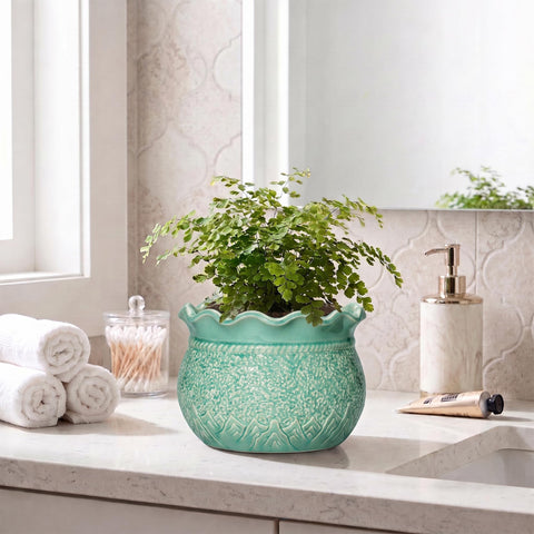 Fivepot maceta en salón mostrando cómo integra decoración y planta