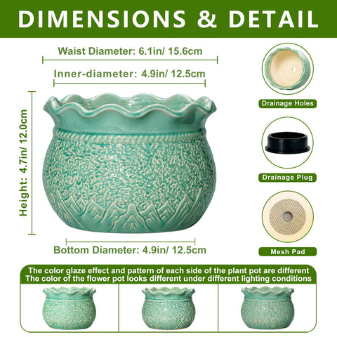 Fivepot primer plano de textura en relieve que añade interés decorativo