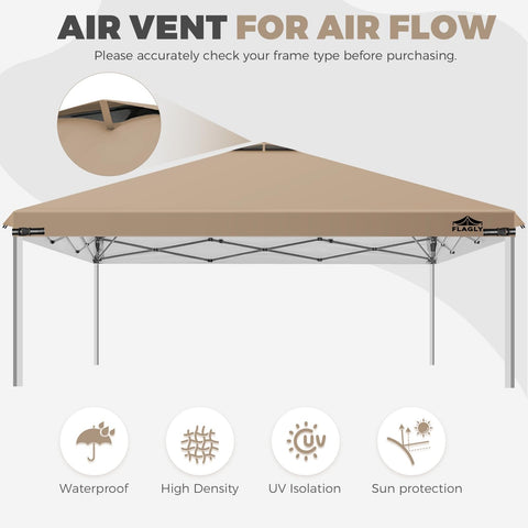 FLAGLY ventilación doble superior que mejora circulación de aire