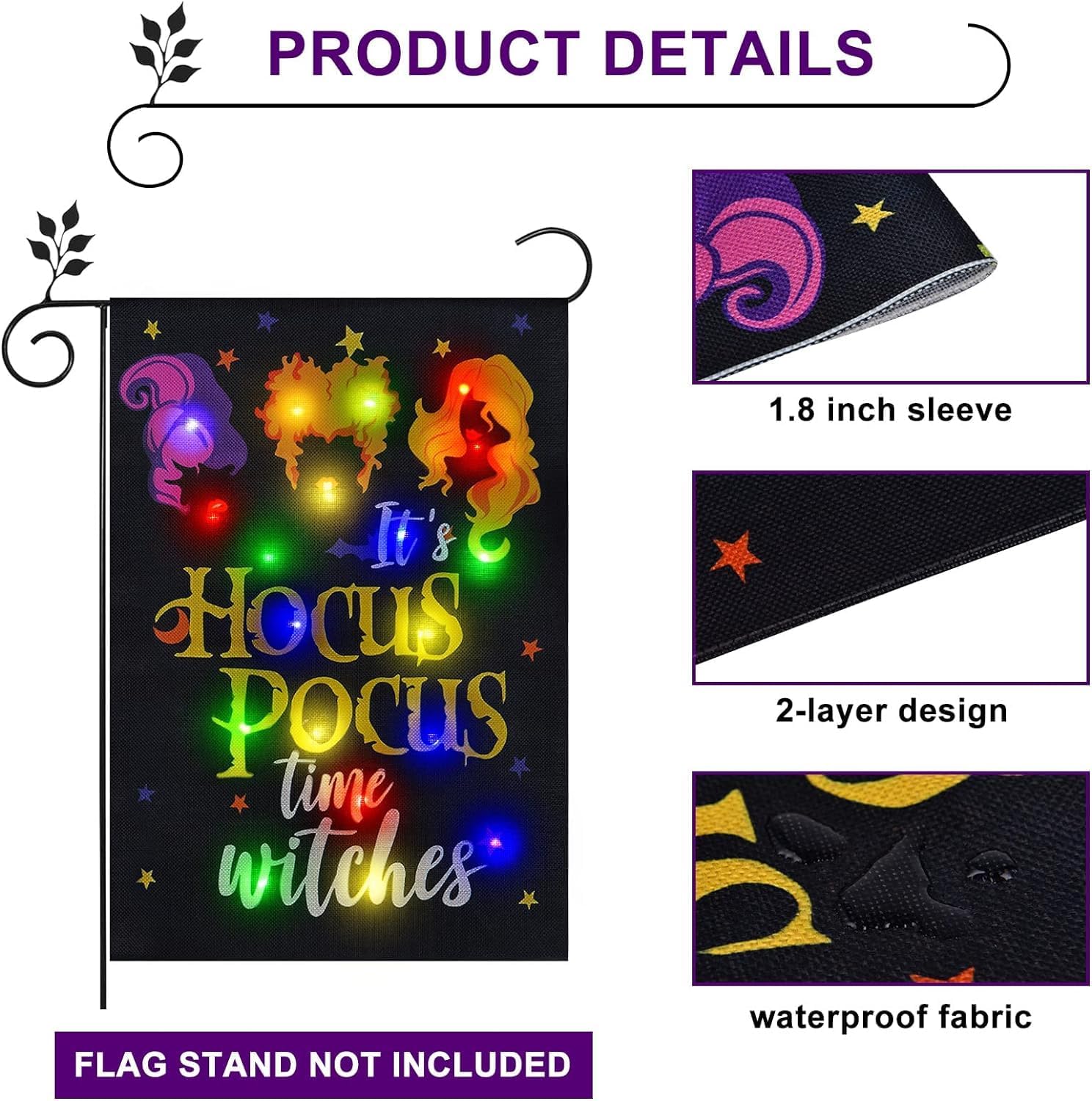 FLAGMESAGE selección de modos de luces LED para variedad decorativa